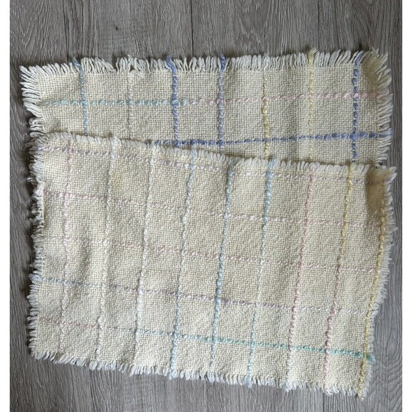 VTG Irish Wool Placemats Set of 2 Weave O'The Irish Farmhouse Country Cottage - Picture 1 of 7